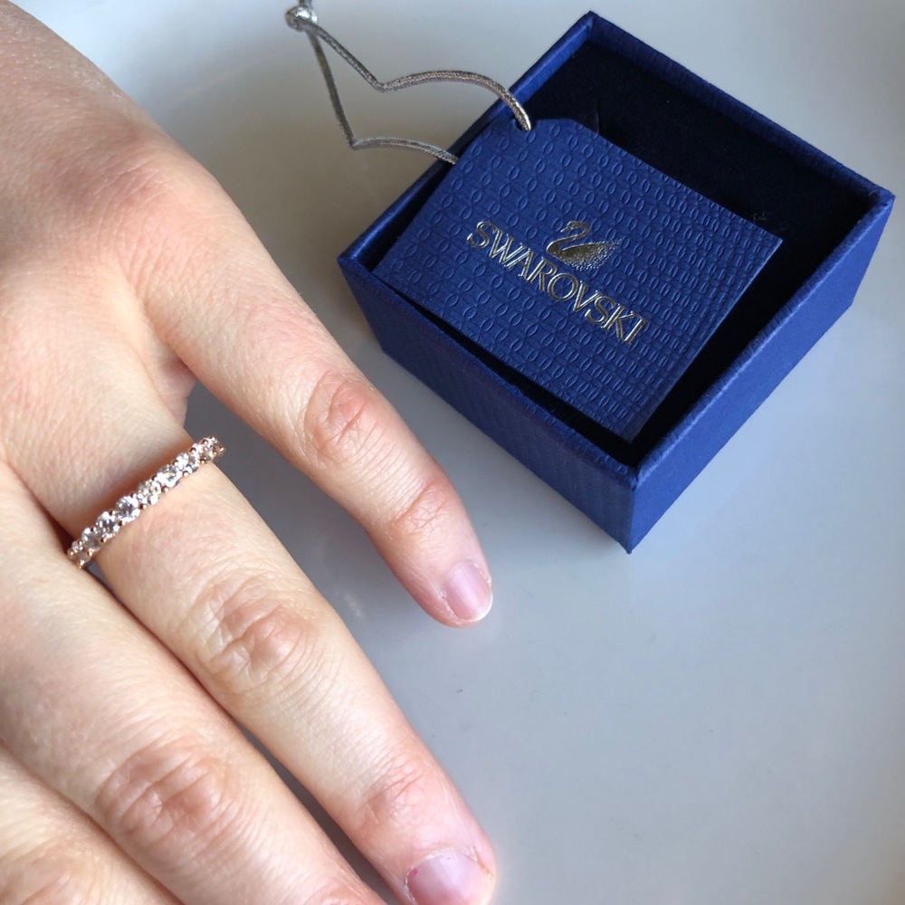 SWAROVSKI Vittore Ring, Rose Gold